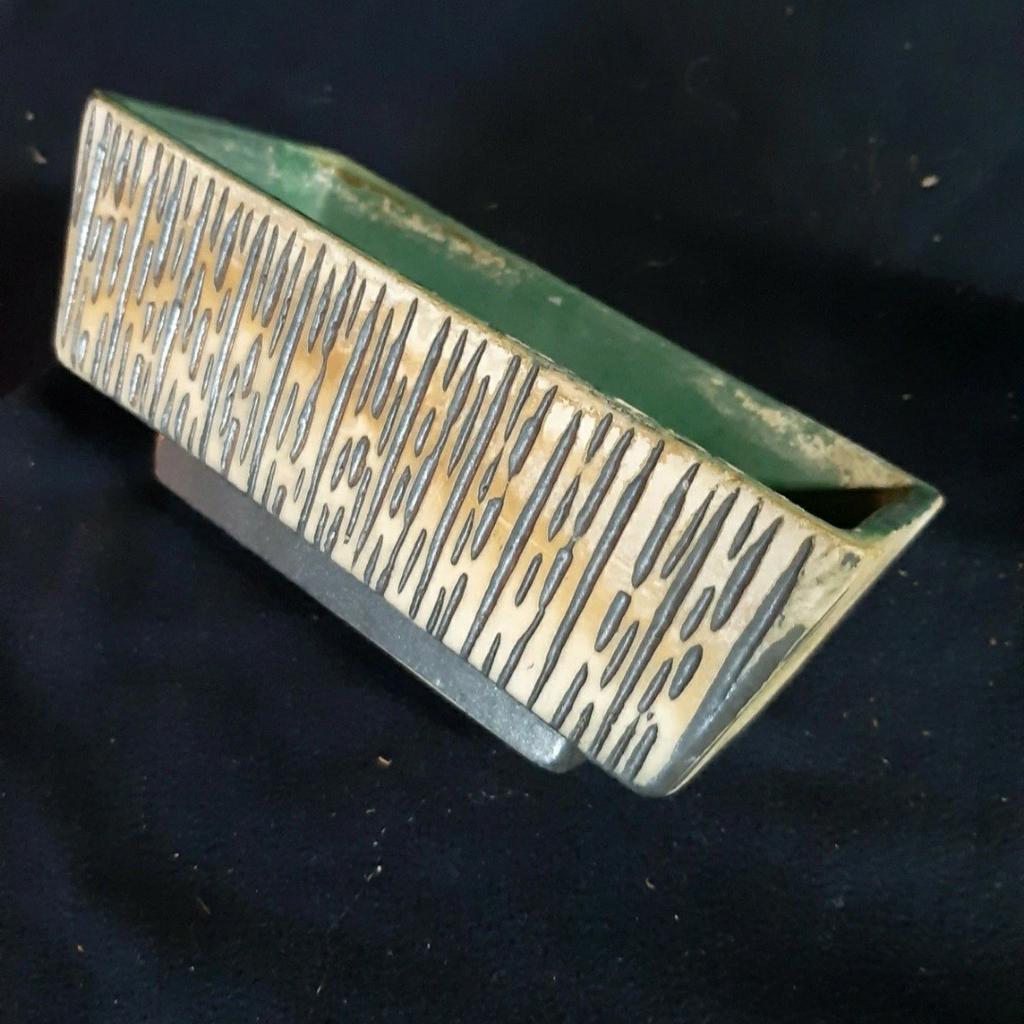 Vintage Stejo Reuver cactusbak - zwart/groen, Ophalen of Verzenden