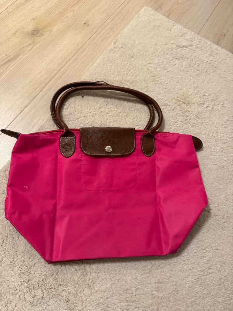 Longchamp Le Pliage Handtas Roze, Ophalen of Verzenden, Gebruikt, Roze, Handtas