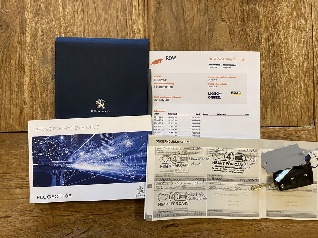 Peugeot 108 1.0 e-VTi Active 5-Drs, A/C, DAB+, Carplay, Cam., Voorwielaandrijving, Stof, Gebruikt, Euro 6