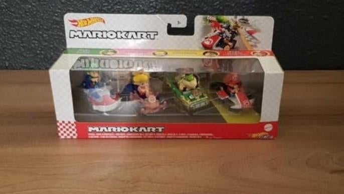 Hot Wheels Mario Kart 4-pack - Zeldzaam & Ongeopend, Kinderen en Baby's, Speelgoed | Racebanen, Nieuw, Ophalen of Verzenden