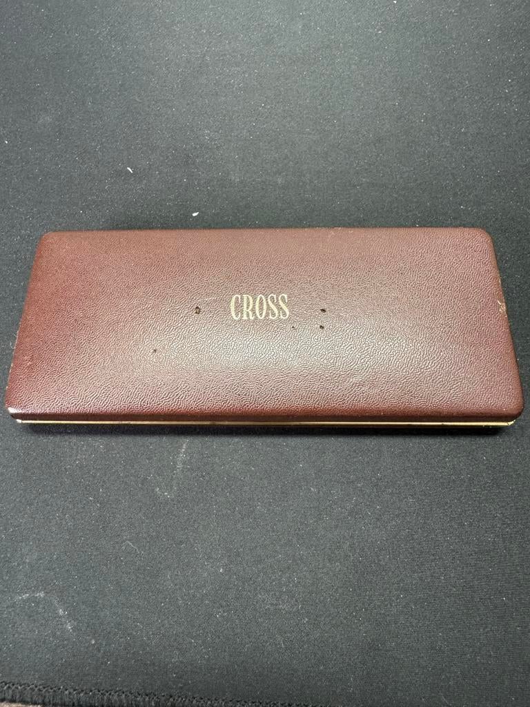 Cross gouden pennenset (10k) met doos en papieren, Verzamelen, Pennenset, Gebruikt, Cross, Met doosje