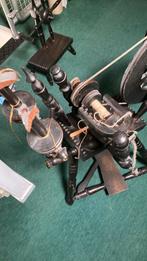 Spinnewiel, haspel en bijpassende kruk, Ophalen, Gebruikt, Spinnewiel