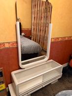 Glazen kastje met spiegel en 3 laatjes, Ophalen, Gebruikt, 100 tot 150 cm, 100 tot 125 cm