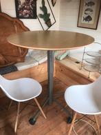Eettafel verstelbaar tot sta tafel 109 h 100 cm diameter, Ophalen of Verzenden, Zo goed als nieuw