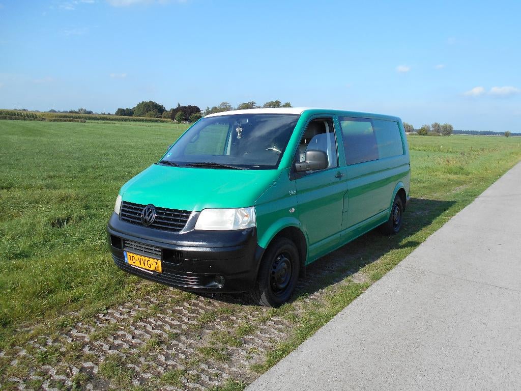 Volkswagen Transporter T5 1.9 TDI 75kw 2008 DUBBELE CABINE, Voorwielaandrijving, 4 cilinders, Volkswagen, Grijs