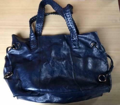 Handtas met uitneembare binnentas, Ophalen of Verzenden, Zo goed als nieuw, Blauw, Handtas