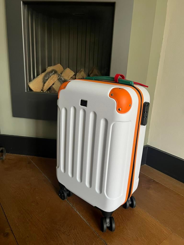 Handbagage koffer Postcodeloterij, 50 tot 60 cm, Hard kunststof, Ophalen of Verzenden, Zo goed als nieuw