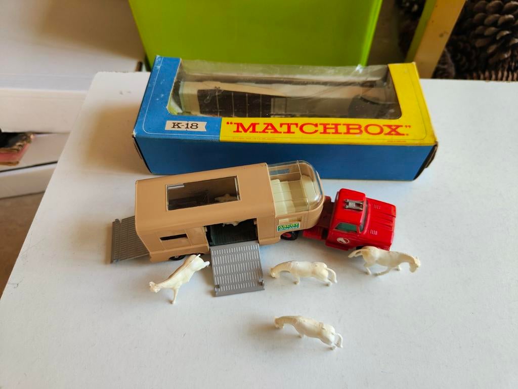 Lesney / Matchbox K-18 King Size Articulated Horse Van, Antiek en Kunst, Ophalen of Verzenden