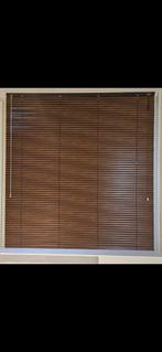 Walnoot kleur smalle jaloezien 139x139 cm, Huis en Inrichting, Stoffering | Gordijnen en Lamellen, 100 tot 150 cm, Bruin, 100 tot 150 cm