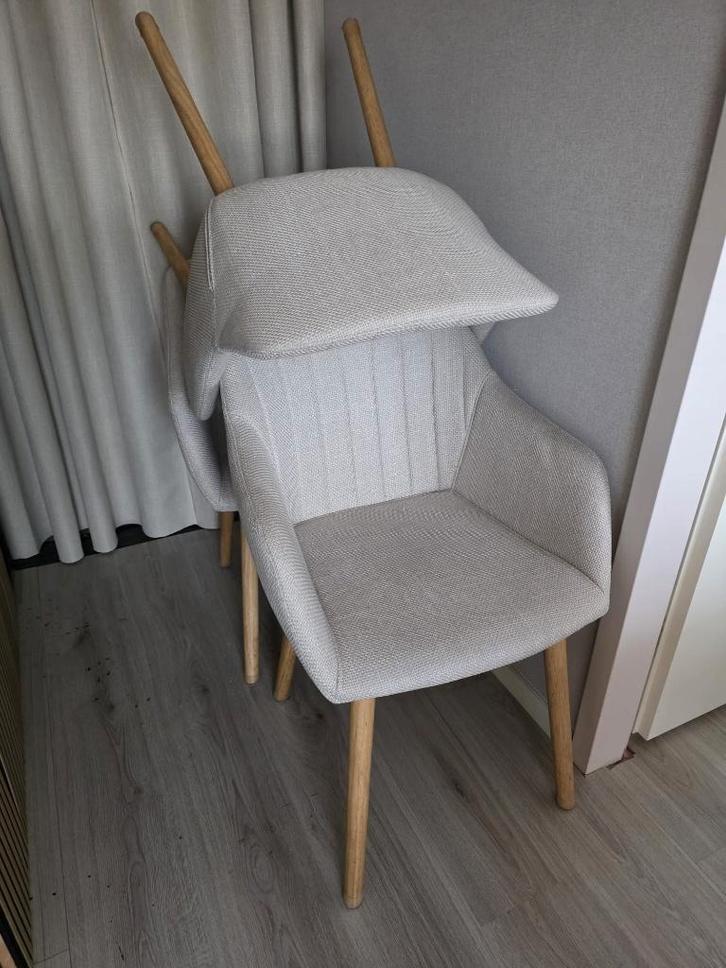 Eetkamerstoelen - 4 stuks, Huis en Inrichting, Stoelen, Zo goed als nieuw, Vier, Hout, Overige kleuren, Ophalen