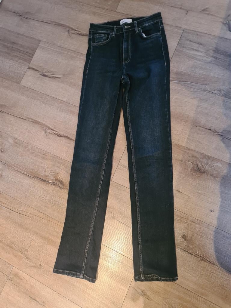Zara spijkerbroek donkerblauw maat 36, Ophalen of Verzenden, Zo goed als nieuw, Blauw, W28 - W29 (confectie 36)