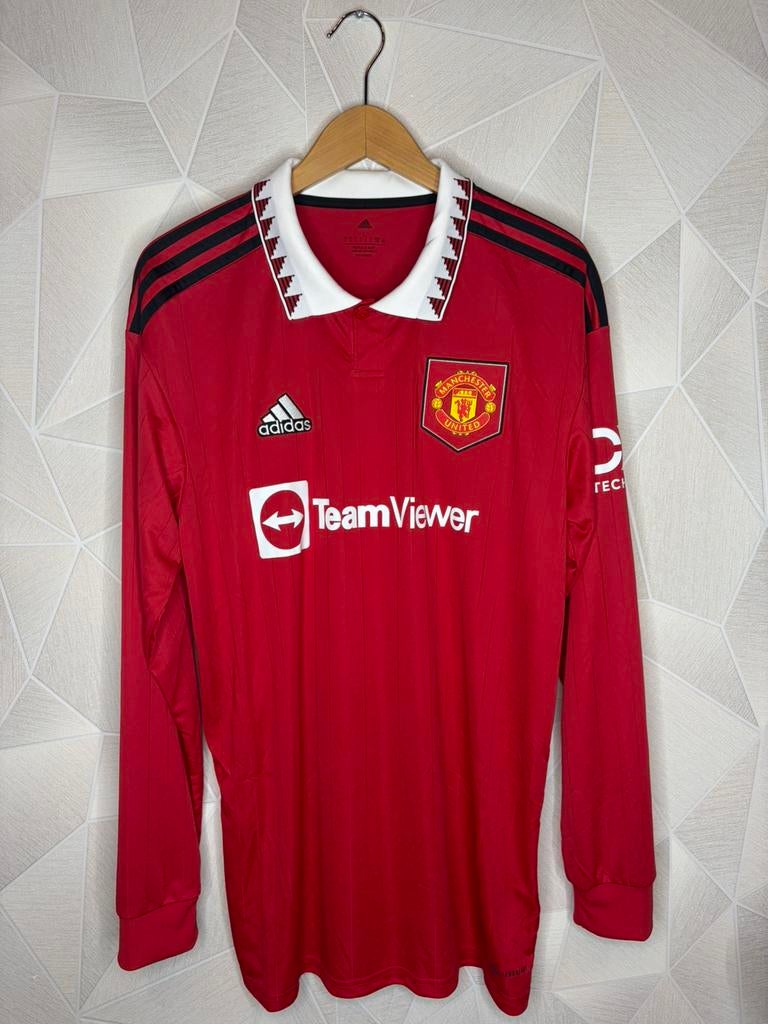 Manchester United Thuis 2022/2023, Maat L, Ophalen of Verzenden, Zo goed als nieuw, Shirt