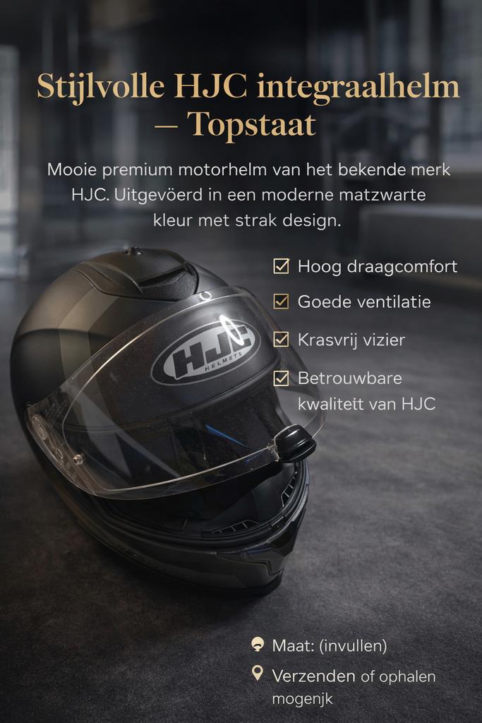 Stijlvolle HJC integraalhelm - Topstaat, Ophalen of Verzenden, Tweedehands, Integraalhelm, HJC