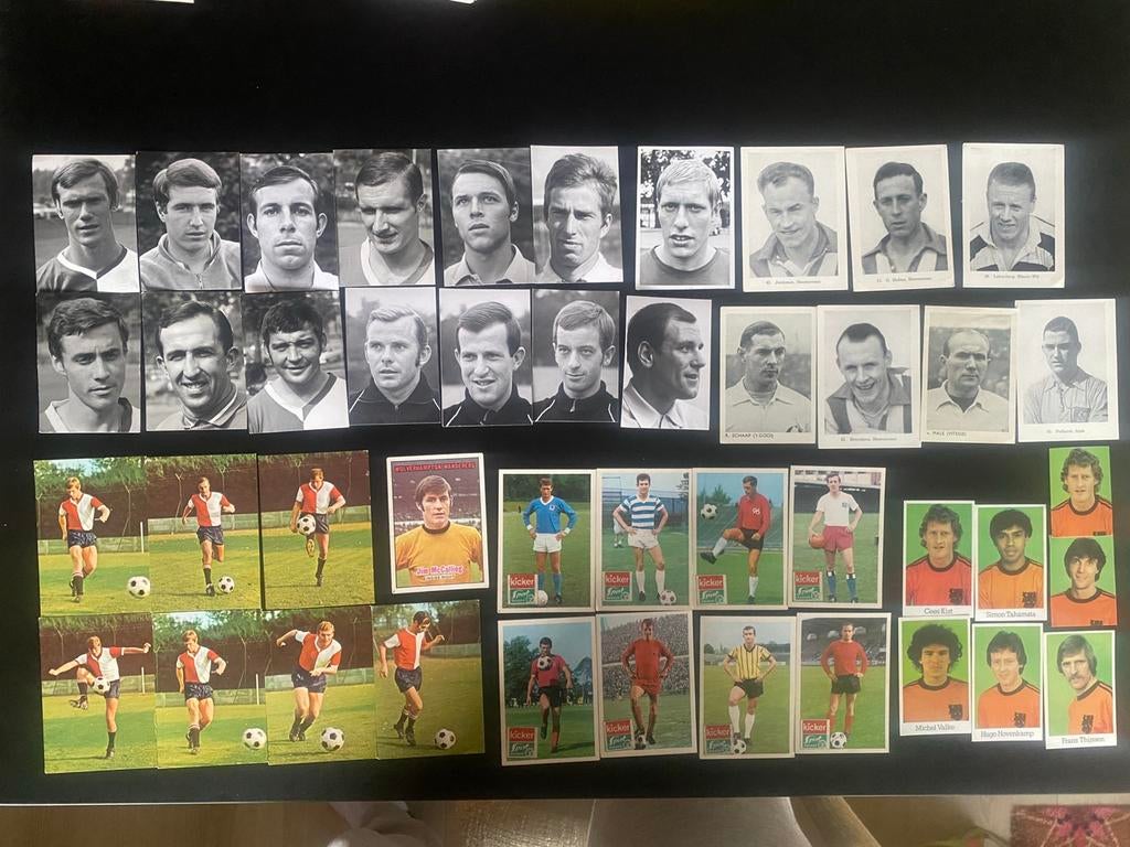 Grote collectie oude voetbal plaatjes, Verzamelen, Ophalen of Verzenden, Zo goed als nieuw, Poster, Plaatje of Sticker