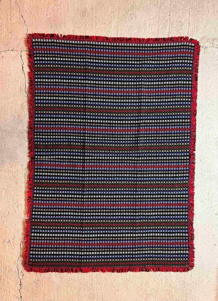 Grand foulard woonkleed plaid geweven strepen Andes 106/146