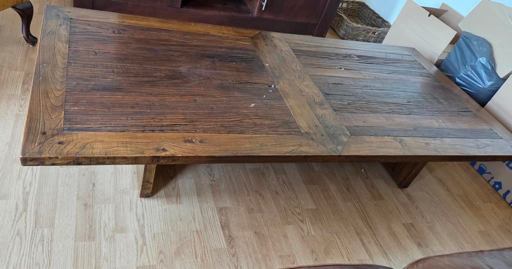 Grote Koloniale Salontafel - Robuust en Stijlvol, Huis en Inrichting, Ophalen, Gebruikt, 100 tot 150 cm, Koloniaal