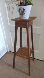 Antieke plantentafel eiken plantentafeltje tafeltje, Ophalen, Gebruikt