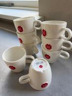 8 originele Douwe Egberts latte kop 285ml, Ophalen, Keramiek, Zo goed als nieuw, Effen