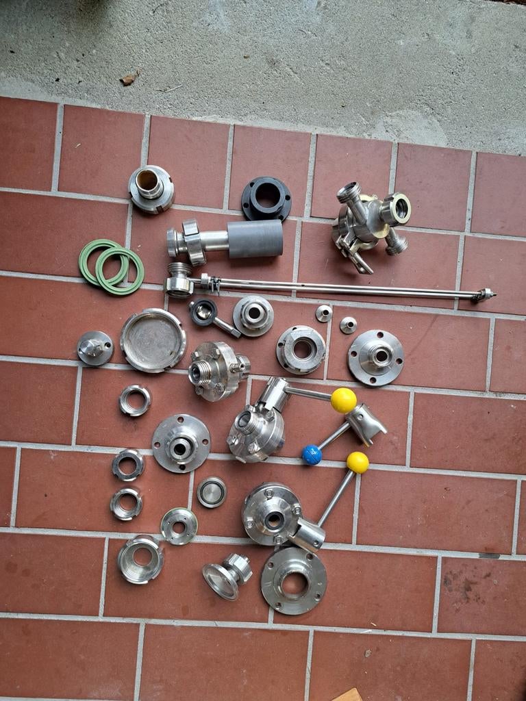 Diverse RVS koppelingen, flenzen, ringen en doppen, Ophalen of Verzenden