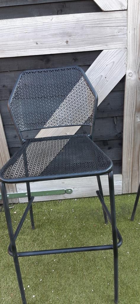 2x Barkruk metaal, Huis en Inrichting, Barkrukken, Ophalen, 60 tot 90 cm, Zo goed als nieuw, Metaal
