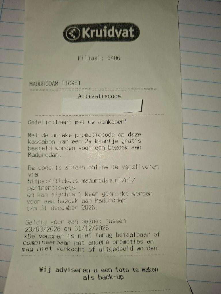 2x kortingskaarten Madurodam - 2e kaartje gratis, Twee personen, Kortingskaart