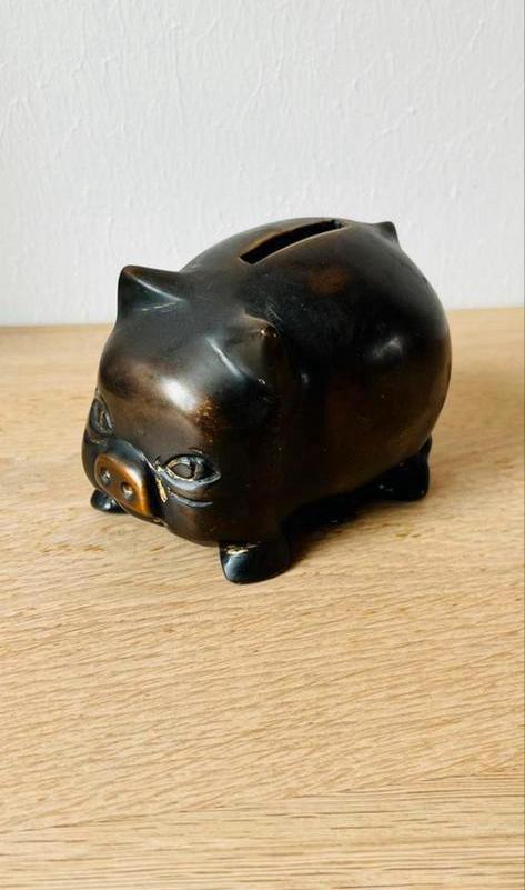Messing spaarvarken / spaarpot, Verzamelen, Spaarpotten, Zo goed als nieuw, Ophalen of Verzenden