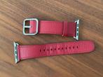 Apple Watch Classic Buckle – Pink Ruby Rood Leer – 42 - 49mm, Ophalen, Bandje, Zo goed als nieuw, Series 1 - 10 SE 1 & 2 & Ultra 1 & 2