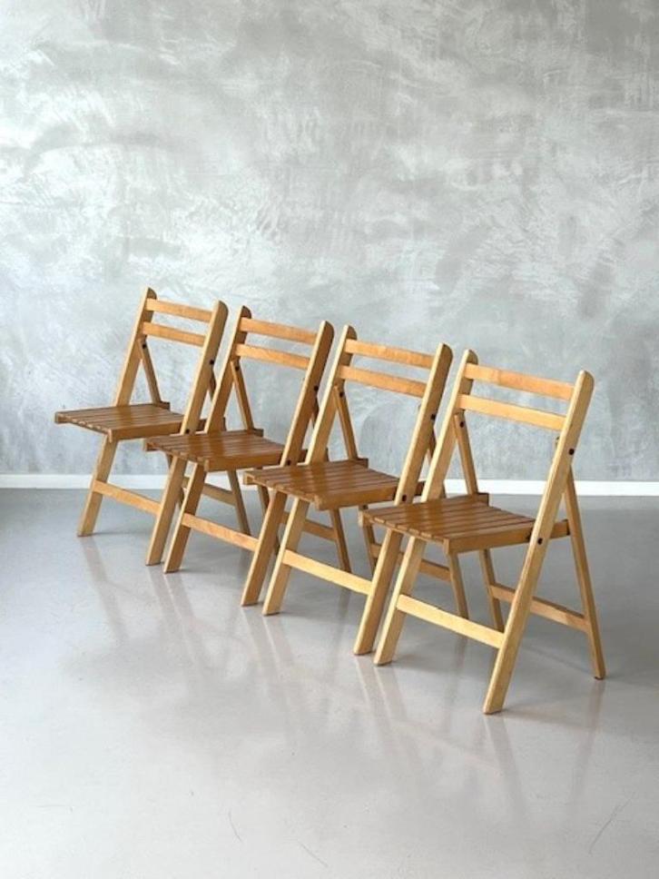 Jaren 70 klapstoelen 12x vintage retro klapstoel prijs p/st, Huis en Inrichting, Stoelen, Gebruikt, Vijf, Zes of meer stoelen