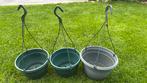 Hang potten 2 x diam 23 en 1 x diam 26, Tuin en Terras, Bloembakken en Plantenbakken, Kunststof, Minder dan 30 cm, Minder dan 60 cm
