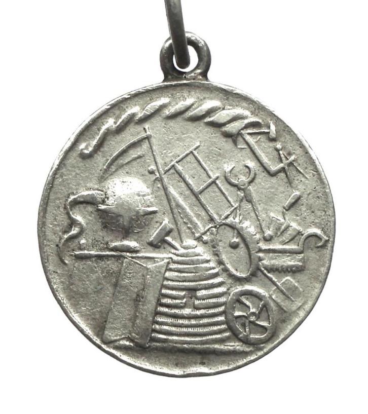 Nederland penning Ver. voor fabriek en HW 1864 (zeldzaam), Postzegels en Munten, Penningen en Medailles, Zilver, Nederland, Ophalen of Verzenden