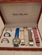 Gino Milano horloge met verwisselbare bandjes. Zie adv, Ophalen of Verzenden, Zo goed als nieuw, Overige merken