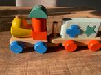 Hema Houten Trein Set, Kinderen en Baby's, Speelgoed | Houten speelgoed, Ophalen of Verzenden, Zo goed als nieuw, Duw- of Trekspeelgoed