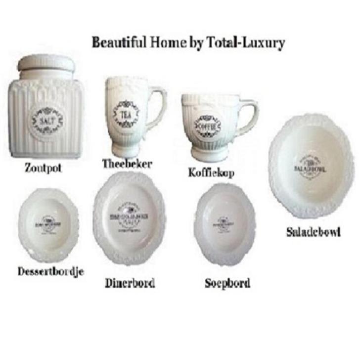 Servies Beautiful Home OP=OP!, Huis en Inrichting, Keuken | Servies, Nieuw, Overige typen, Overige stijlen, Aardewerk, Verzenden