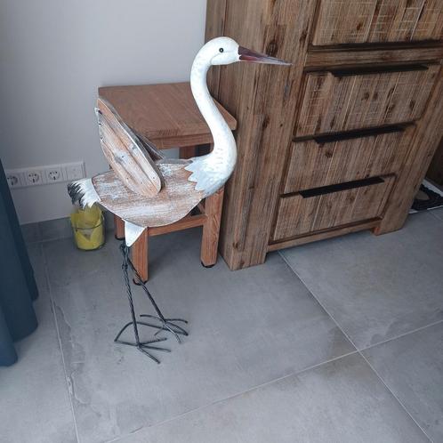 Ooievaar zgan (hout en metaal) ~ 94cm hoog, Kinderen en Baby's, Kraamcadeaus en Geboorteborden, Zo goed als nieuw, Ophalen