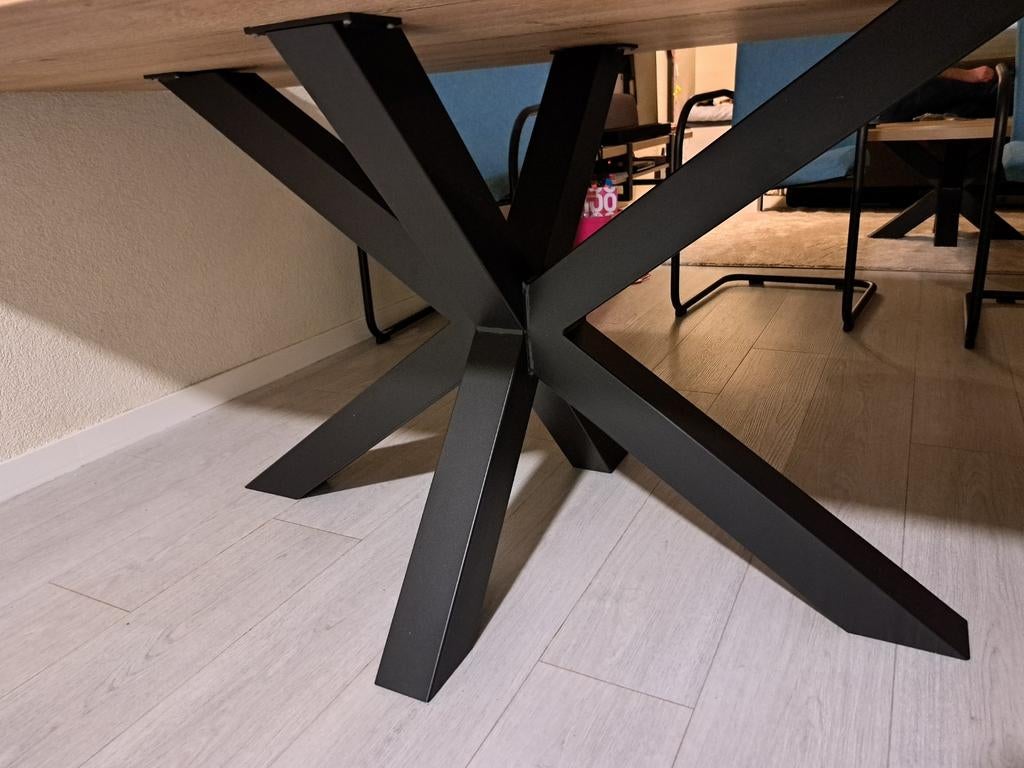 Stalen kruispoot voor eettafel of salontafel, Huis en Inrichting, Tafelonderdelen, Ophalen, Rechthoekig, 50 tot 100 cm, 50 tot 100 cm