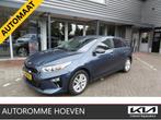 KIA Ceed 1.4 TURBO 140pk AUTOMAAT DynamicPlusLine Org. Ned., Auto's, Kia, 4 cilinders, Adaptive Cruise Control, Blauw, Leder en Stof