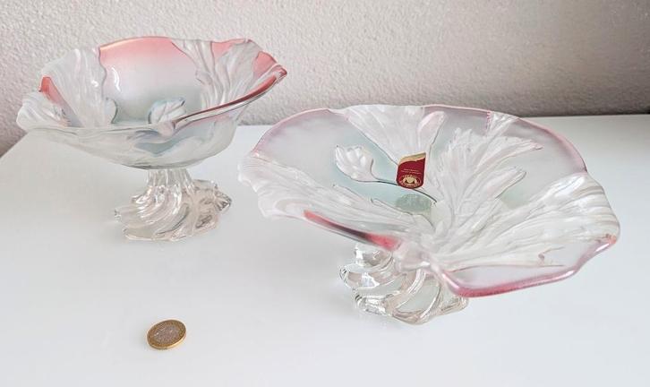 Glaskunst Walther Glas 2 schalen, Antiek en Kunst, Antiek | Glas en Kristal, Ophalen of Verzenden