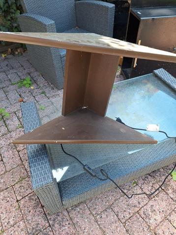 Houten Hoekplank Lamp