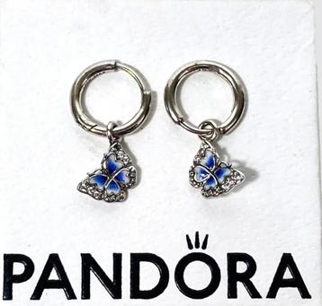 Pandora Vlinder oorringen - Sterling zilver - Blauw beschikbaar voor biedingen