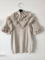 Reinders ruffle top beige met goud glitter XS 34 als nieuw, Kleding | Dames, Tops, Reinders, Beige, Nieuw, Ophalen of Verzenden