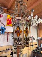 antieke hanglamp met duivels, Huis en Inrichting, Lampen | Kroonluchters, Overige materialen, Zeer apart, Gebruikt, Ophalen