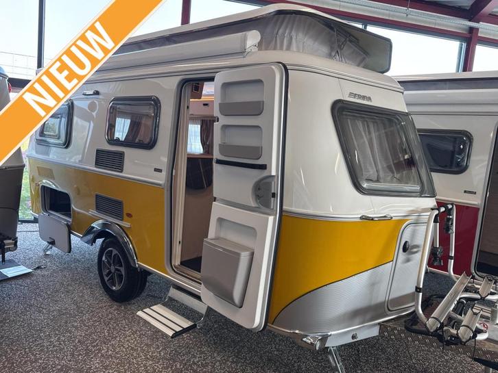Eriba Touring 542 Nugget gold Luifel fietsd, Caravans en Kamperen, Caravans, Bedrijf, tot en met 3, 750 - 1000 kg, Kleine zit