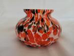 Kleurrijk glazen bolvaasje H 9 cm., Ophalen of Verzenden