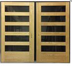 Essenhouten deuren incl glas (4 stuks), Ophalen, 80 tot 100 cm, 215 cm of meer, Binnendeur
