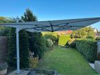 Borek parasol 3m, draaibaar & kantelbaar, verrijdbare voet, Ophalen, Zo goed als nieuw, Zweefparasol, Kantelbaar