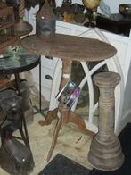 Wijntafel van oud teakhout of elmhout Ook krukjes van oud ho, Ophalen, Rechthoekig, Hout, Minder dan 55 cm
