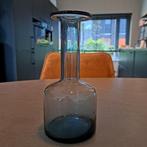 Gulvvase vintage flesvaas, design Otto Brauer, Blauw, Ophalen of Verzenden, Minder dan 50 cm, Glas