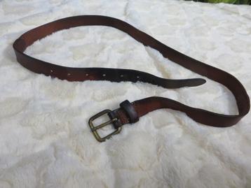 used bruin leren smalle riem 2,1cm  L 104,5 cm Jack & Jones