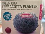 Terracotta hydroponic planter green orb, Tuin en Terras, Bloembakken en Plantenbakken, Ophalen, Nieuw, Rond, Minder dan 60 cm