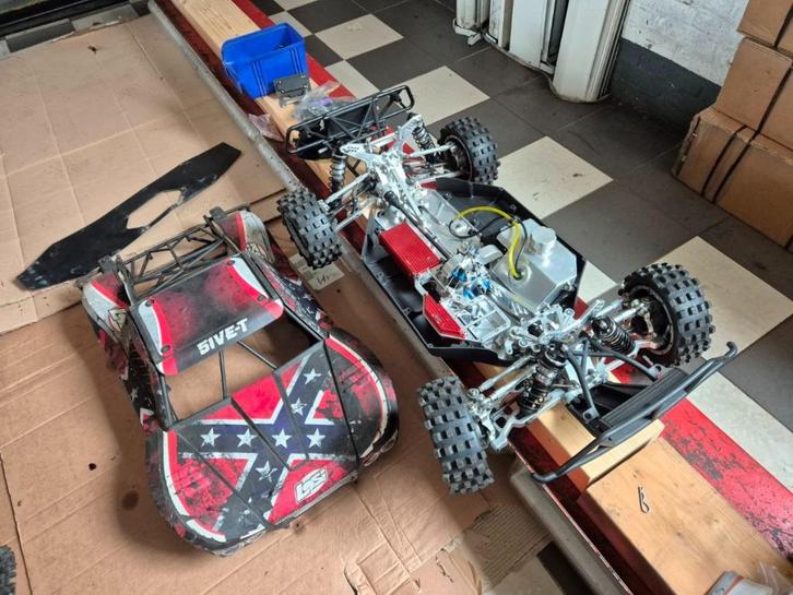 RC Losi-5T - RC-Max en Areo opgebouwd full aluminium, Hobby en Vrije tijd, Modelbouw | Radiografisch | Auto's, Gebruikt, Auto offroad